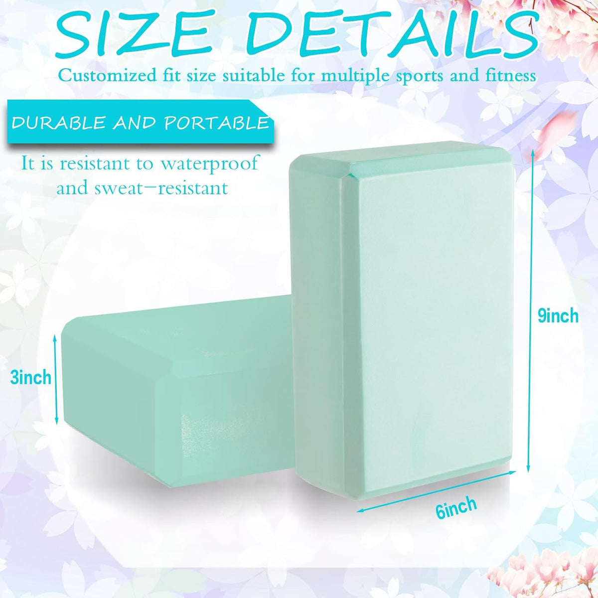 20 Pcs Yoga Blocks Bulk 9 x 6 x 3 Inch High Density Bricks to Improve Strength Flexibility Balance Soft Non Slip Gymnastic Blocks for Yoga Sports