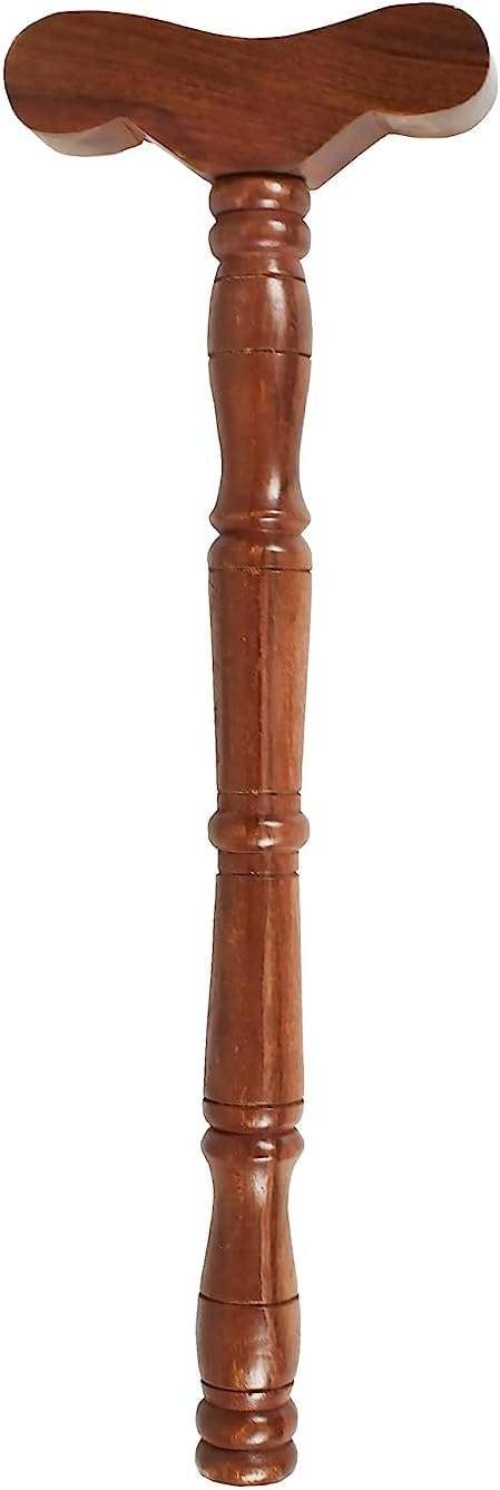 RSGM Wooden T-Shaped Yoga Danda/Stick for Jap Mala, Meditation, 48cm Length