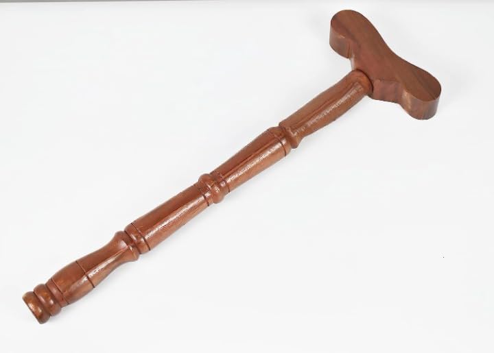 RSGM Wooden T-Shaped Yoga Danda/Stick for Jap Mala, Meditation, 48cm Length