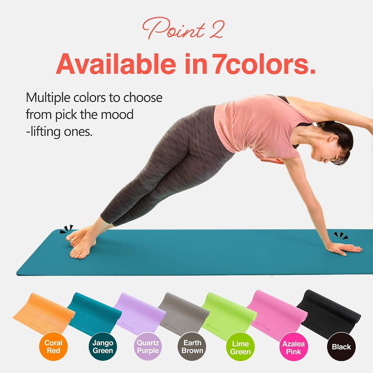 Yoga Mat with Carry Strap for Yoga Pilates Fitness and Floor Workout at Home and Gym Non-slip 9 colors