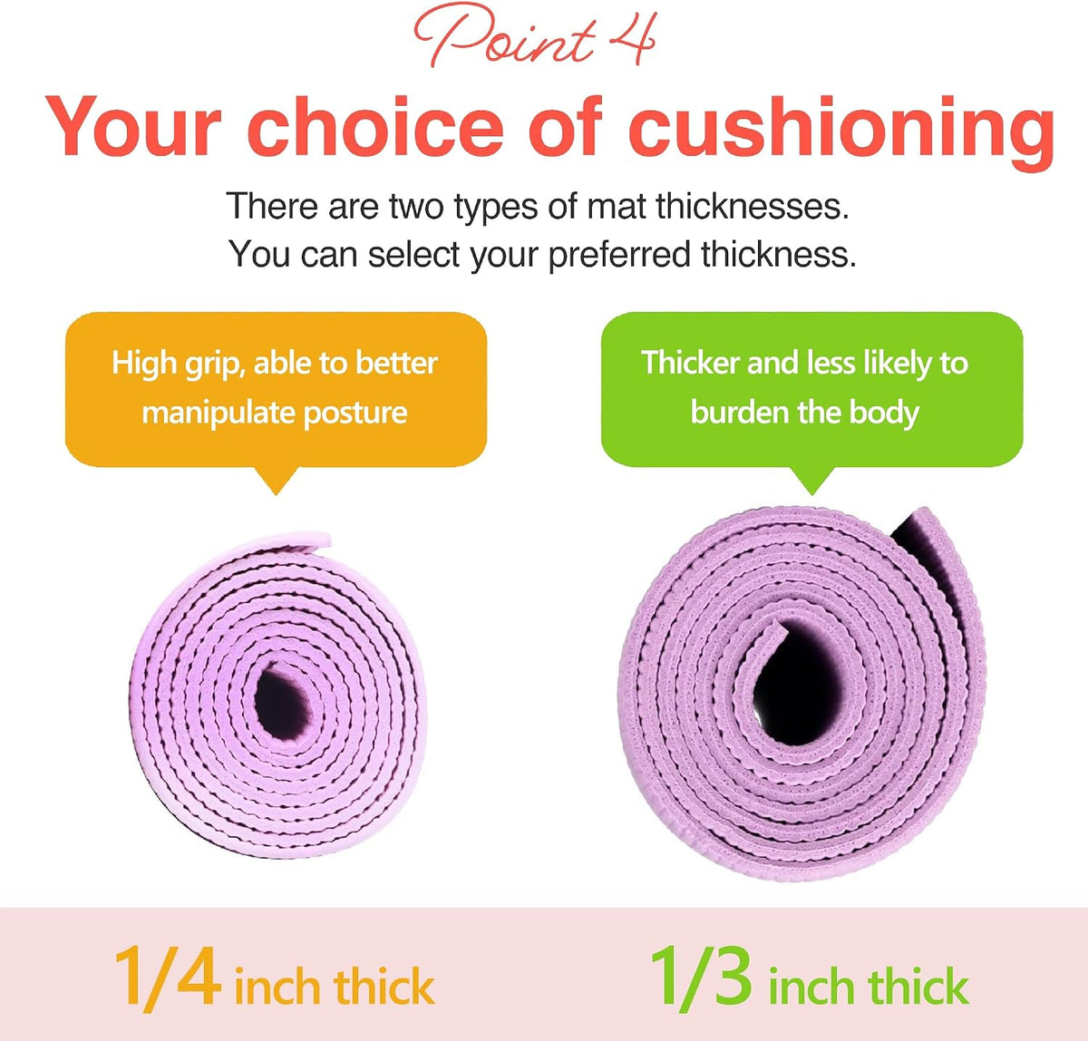 Yoga Mat with Carry Strap for Yoga Pilates Fitness and Floor Workout at Home and Gym Non-slip 9 colors