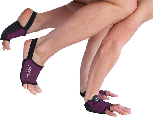 Elite Padded Non Slip Yoga Gloves and Yoga Socks for Women and Men