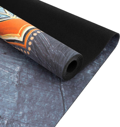 Yvonne Breeze Travel Yoga Mat – 1/16" (1.5mm) Thin, Lightweight, Foldable & Non-Slip – Natural Rubber & Suede – Portable & Eco-Friendly for Hot Yoga, Pilates & Fitness + Free Carrying Strap