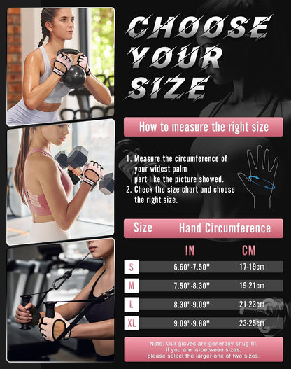 Breathable Workout Gloves, Antislip Weight Lifting Gym Gloves for Men Women, Superior Grip & Palm Protection for Weightlifting, Fitness, Exercise, Training