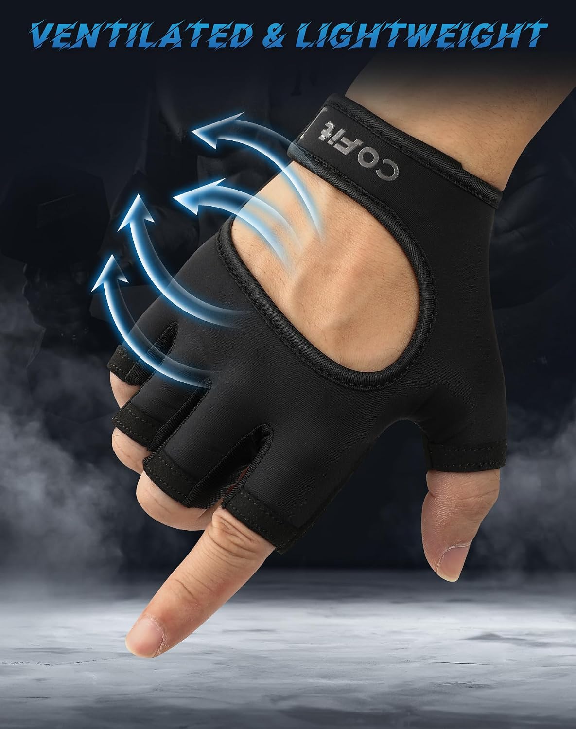 Breathable Workout Gloves, Antislip Weight Lifting Gym Gloves for Men Women, Superior Grip & Palm Protection for Weightlifting, Fitness, Exercise, Training