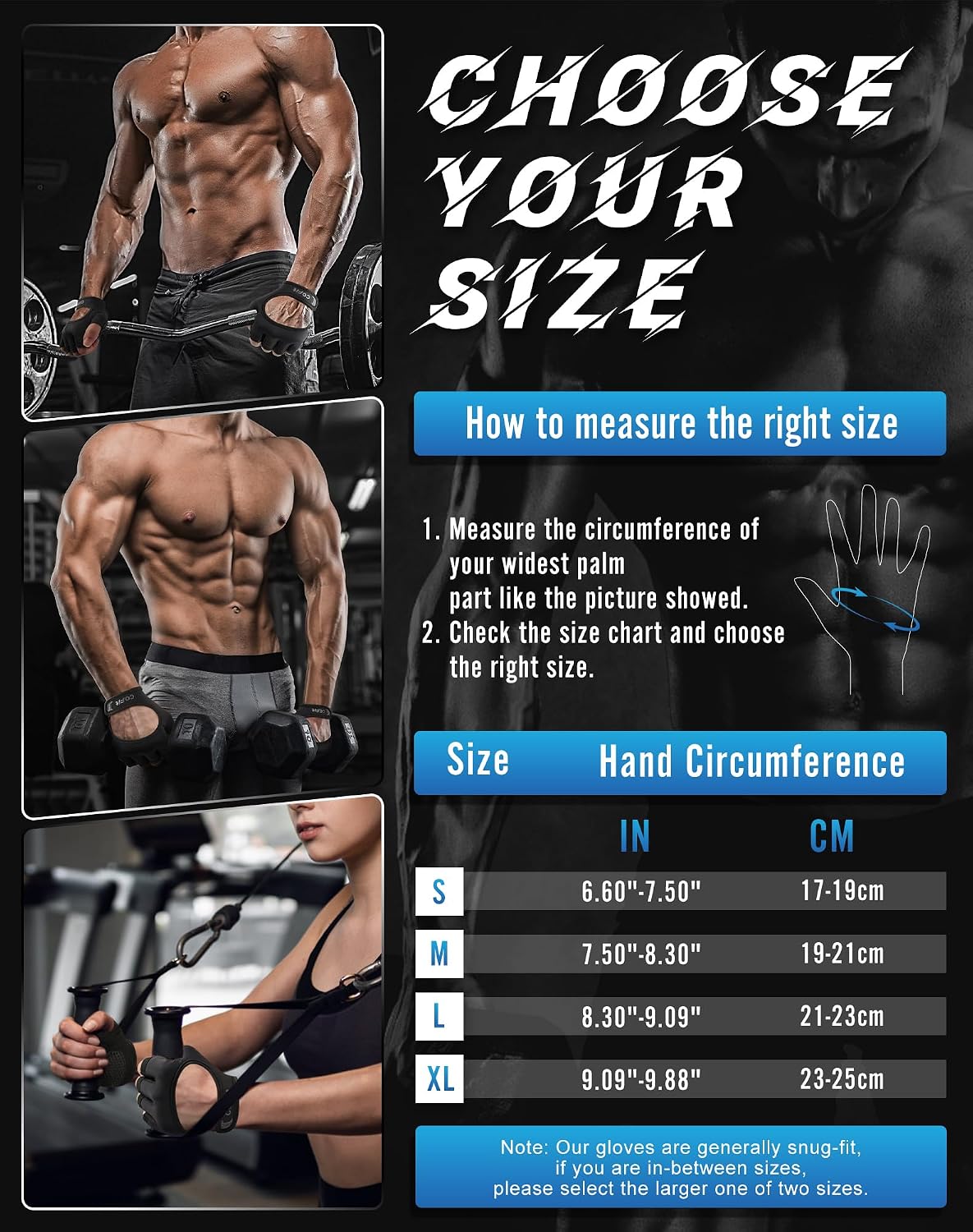 Breathable Workout Gloves, Antislip Weight Lifting Gym Gloves for Men Women, Superior Grip & Palm Protection for Weightlifting, Fitness, Exercise, Training