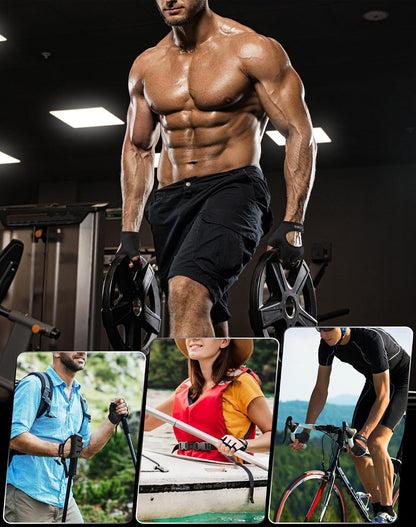 Breathable Workout Gloves, Antislip Weight Lifting Gym Gloves for Men Women, Superior Grip & Palm Protection for Weightlifting, Fitness, Exercise, Training