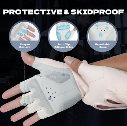 Breathable Workout Gloves, Antislip Weight Lifting Gym Gloves for Men Women, Superior Grip & Palm Protection for Weightlifting, Fitness, Exercise, Training