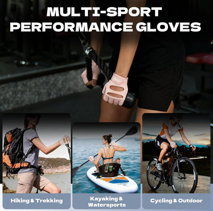 Breathable Workout Gloves, Antislip Weight Lifting Gym Gloves for Men Women, Superior Grip & Palm Protection for Weightlifting, Fitness, Exercise, Training