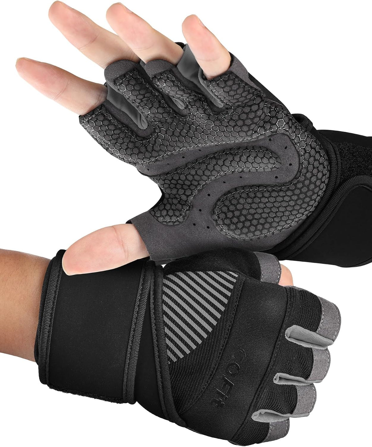 Breathable Workout Gloves, Antislip Weight Lifting Gym Gloves for Men Women, Superior Grip & Palm Protection for Weightlifting, Fitness, Exercise, Training