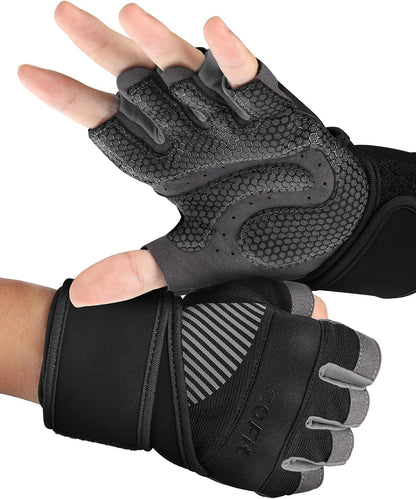 Breathable Workout Gloves, Antislip Weight Lifting Gym Gloves for Men Women, Superior Grip & Palm Protection for Weightlifting, Fitness, Exercise, Training