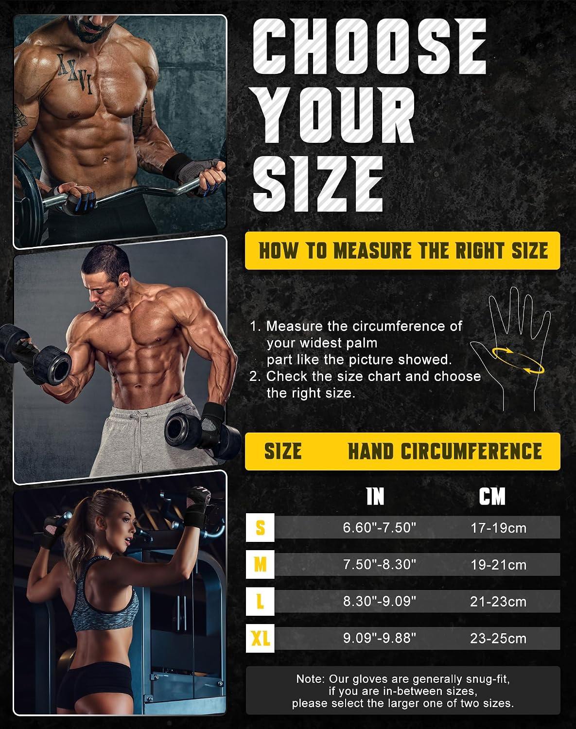 Breathable Workout Gloves, Antislip Weight Lifting Gym Gloves for Men Women, Superior Grip & Palm Protection for Weightlifting, Fitness, Exercise, Training
