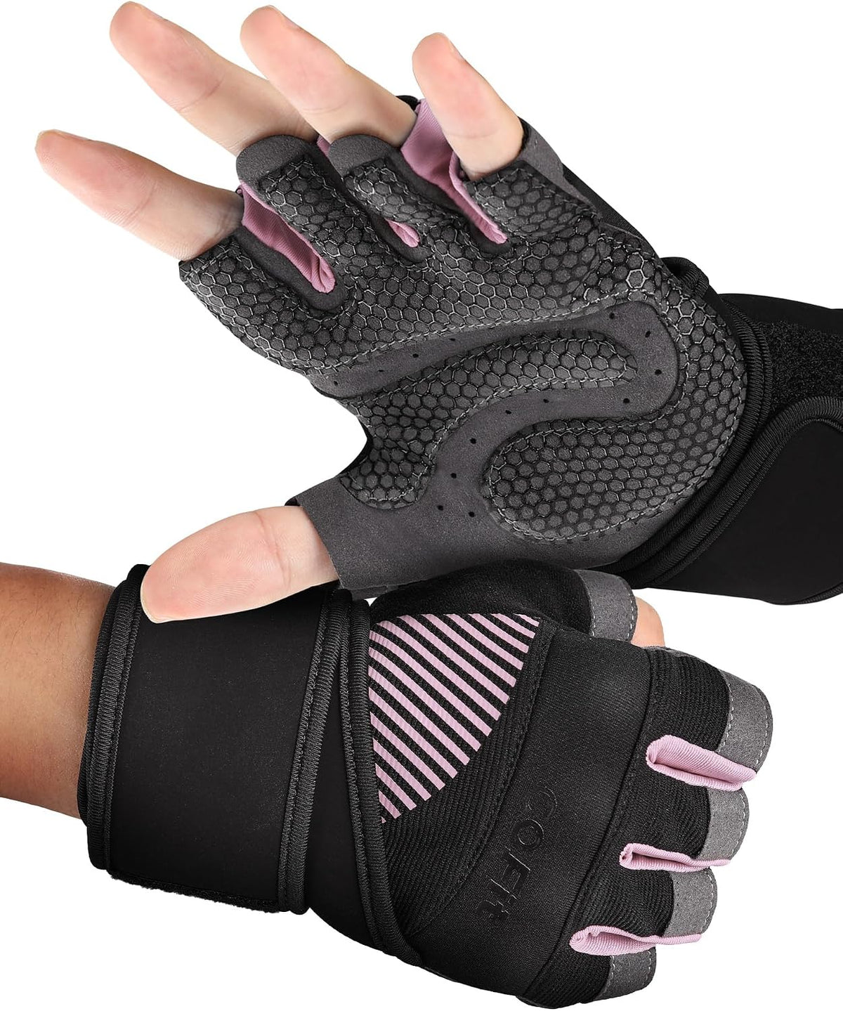 Breathable Workout Gloves, Antislip Weight Lifting Gym Gloves for Men Women, Superior Grip & Palm Protection for Weightlifting, Fitness, Exercise, Training