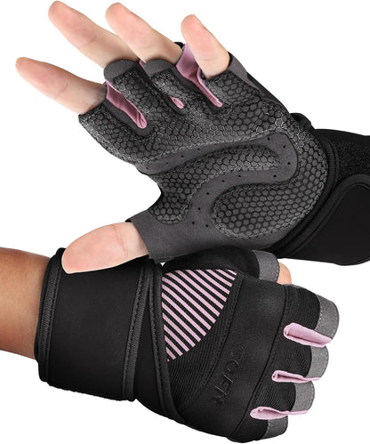 Breathable Workout Gloves, Antislip Weight Lifting Gym Gloves for Men Women, Superior Grip & Palm Protection for Weightlifting, Fitness, Exercise, Training