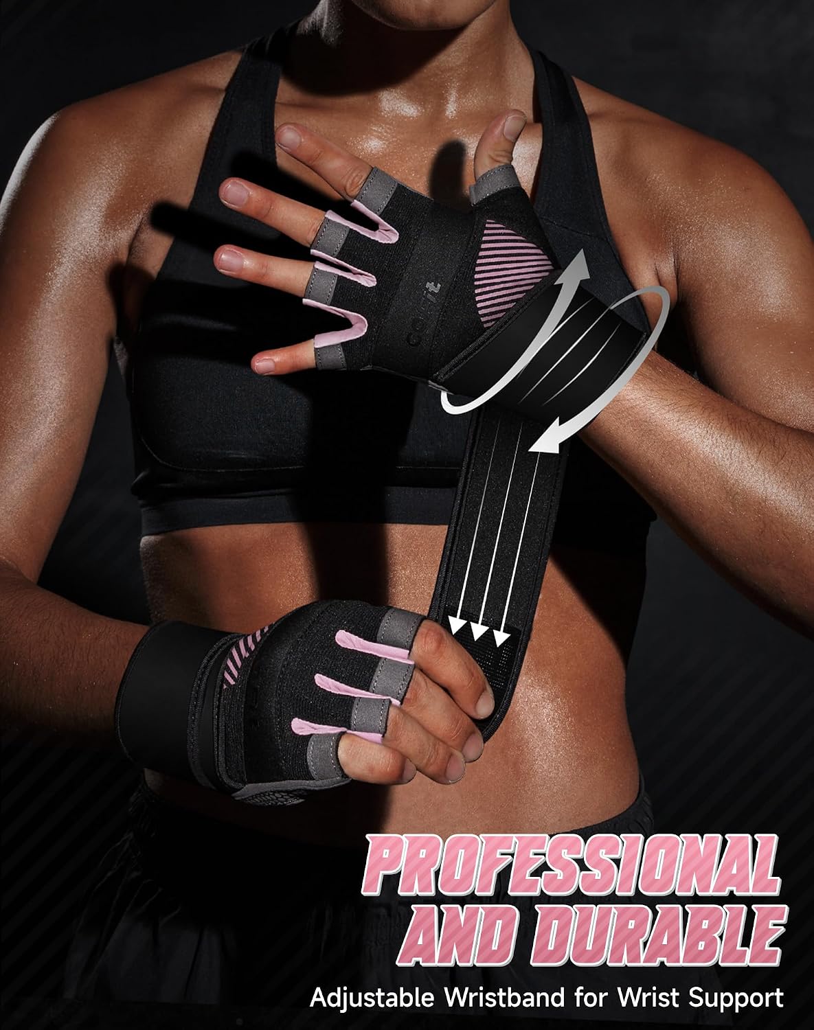 Breathable Workout Gloves, Antislip Weight Lifting Gym Gloves for Men Women, Superior Grip & Palm Protection for Weightlifting, Fitness, Exercise, Training