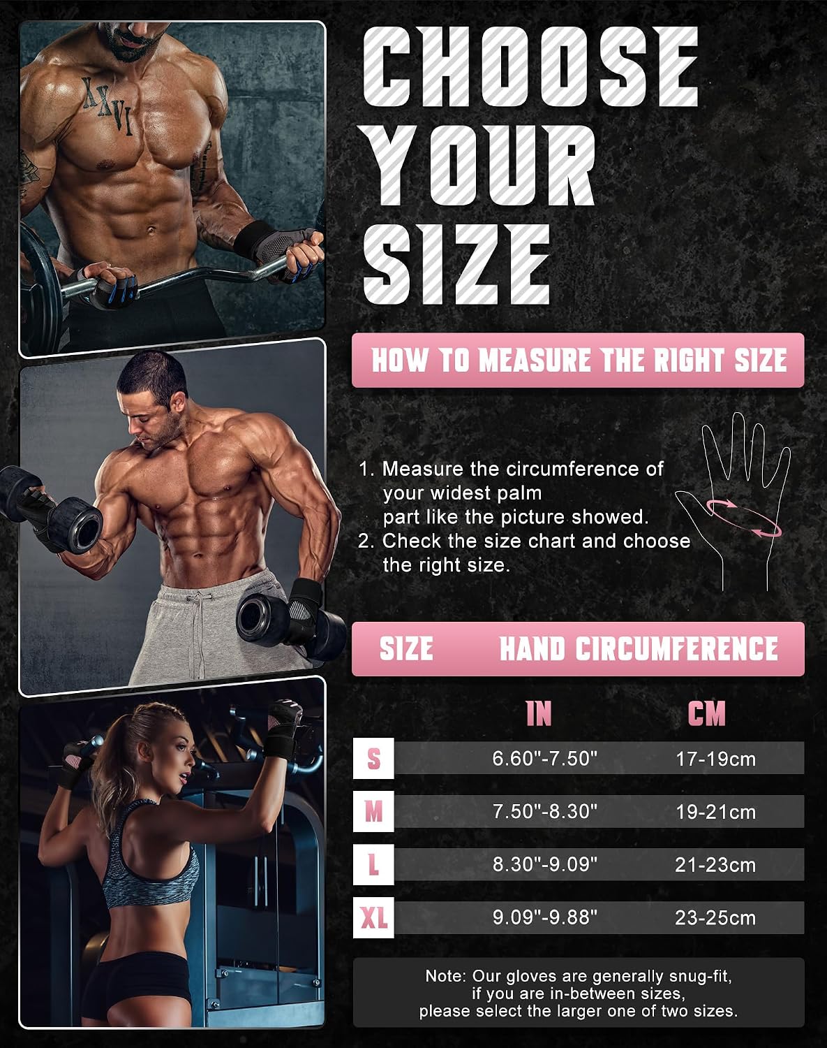 Breathable Workout Gloves, Antislip Weight Lifting Gym Gloves for Men Women, Superior Grip & Palm Protection for Weightlifting, Fitness, Exercise, Training