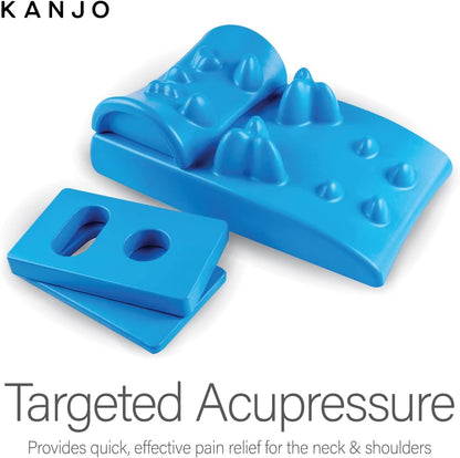 Acupressure Neck Pain Relief Cushion | Cervical Traction Device & Acupressure Cushion for Muscle Tension & Relaxation | Helps Relieve Neck & Shoulder Pain | Blue