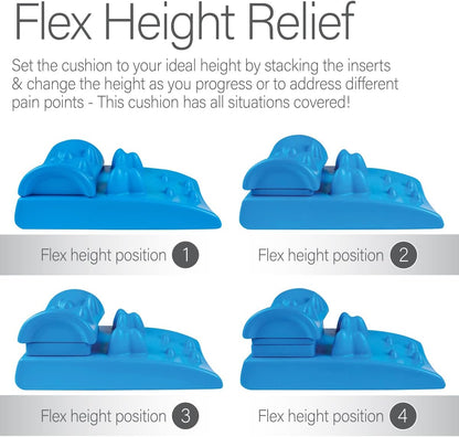 Acupressure Neck Pain Relief Cushion | Cervical Traction Device & Acupressure Cushion for Muscle Tension & Relaxation | Helps Relieve Neck & Shoulder Pain | Blue
