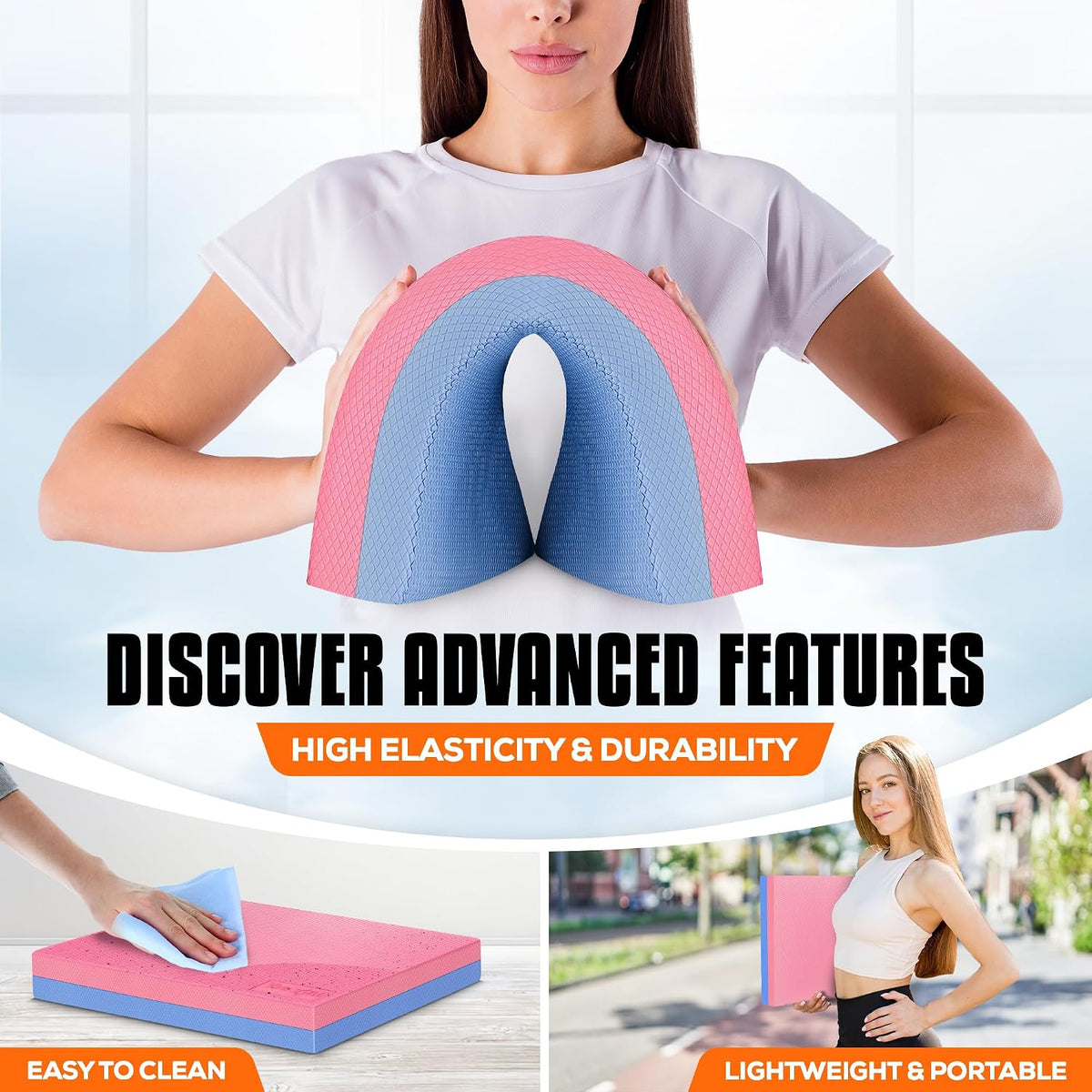 Exercise Balance Pad, Non-Slip Foam Kneeling Pad