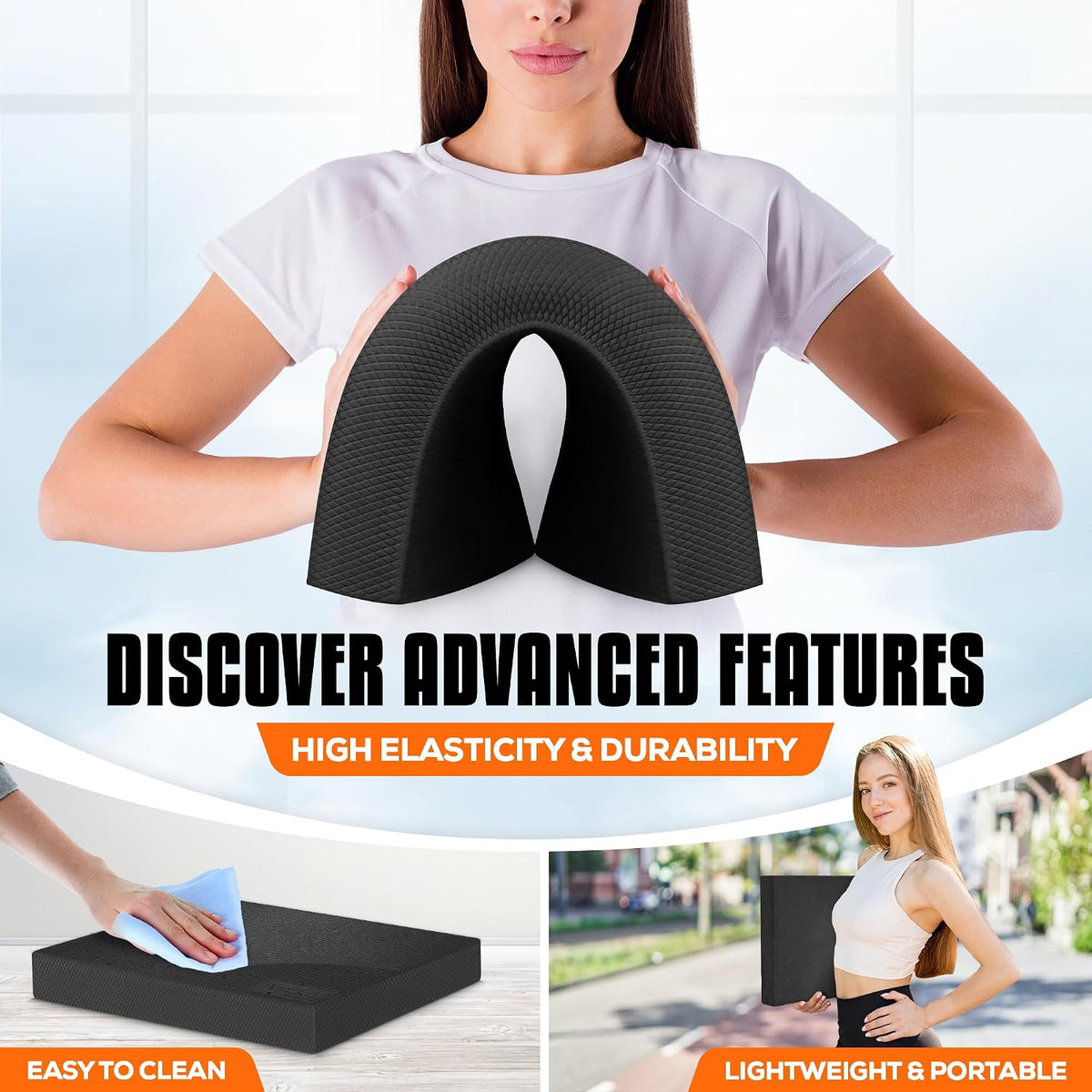 Exercise Balance Pad, Non-Slip Foam Kneeling Pad