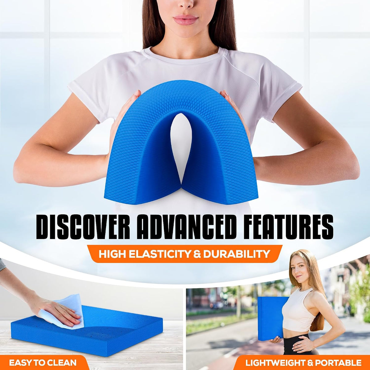 Exercise Balance Pad, Non-Slip Foam Kneeling Pad