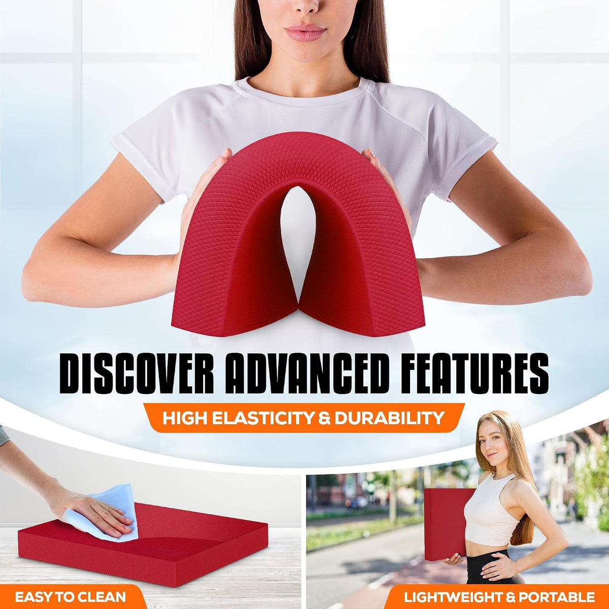 Exercise Balance Pad, Non-Slip Foam Kneeling Pad