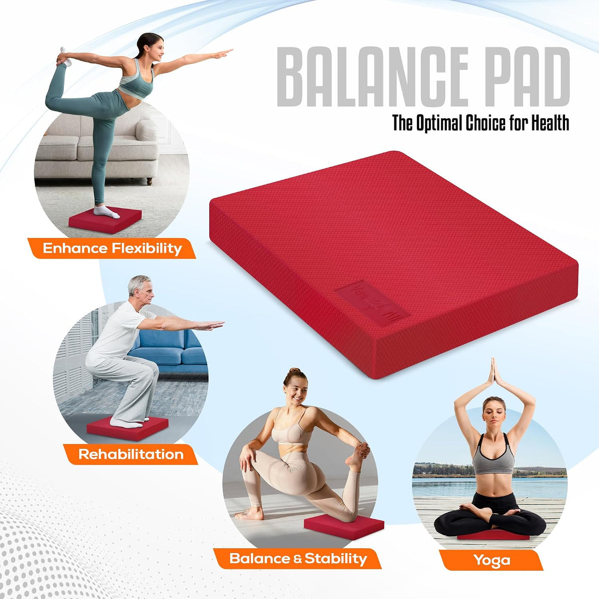 Exercise Balance Pad, Non-Slip Foam Kneeling Pad