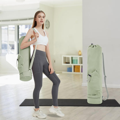 Yoga Mat Bag with Water Bottle Pocket & Wet Pocket for Women