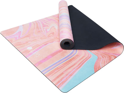 The Combo Yoga Mat | 2-in-1 Mat+Towel | Eco Luxury | Ideal for Hot Yoga, Power, Bikram, Ashtanga, Sweat | Studio Quality | Includes Carrying Strap!