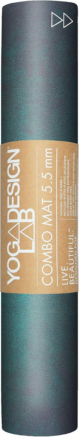 The Combo Yoga Mat | 2-in-1 Mat+Towel | Eco Luxury | Ideal for Hot Yoga, Power, Bikram, Ashtanga, Sweat | Studio Quality | Includes Carrying Strap!