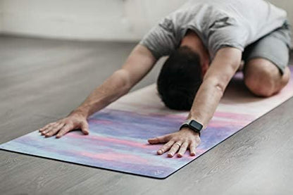 The Combo Yoga Mat | 2-in-1 Mat+Towel | Eco Luxury | Ideal for Hot Yoga, Power, Bikram, Ashtanga, Sweat | Studio Quality | Includes Carrying Strap!