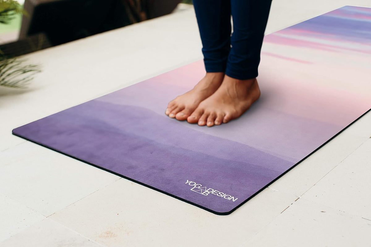 The Combo Yoga Mat | 2-in-1 Mat+Towel | Eco Luxury | Ideal for Hot Yoga, Power, Bikram, Ashtanga, Sweat | Studio Quality | Includes Carrying Strap!