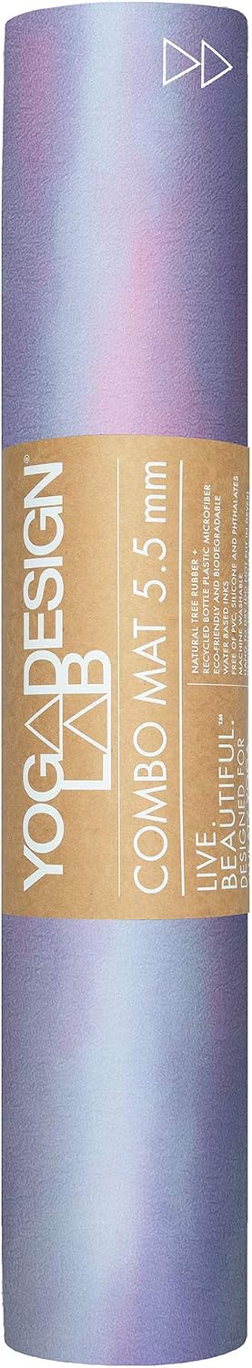 The Combo Yoga Mat | 2-in-1 Mat+Towel | Eco Luxury | Ideal for Hot Yoga, Power, Bikram, Ashtanga, Sweat | Studio Quality | Includes Carrying Strap!