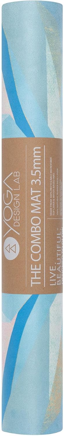 The Combo Yoga Mat | 2-in-1 Mat+Towel | Eco Luxury | Ideal for Hot Yoga, Power, Bikram, Ashtanga, Sweat | Studio Quality | Includes Carrying Strap!