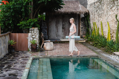 The Combo Yoga Mat | 2-in-1 Mat+Towel | Eco Luxury | Ideal for Hot Yoga, Power, Bikram, Ashtanga, Sweat | Studio Quality | Includes Carrying Strap!