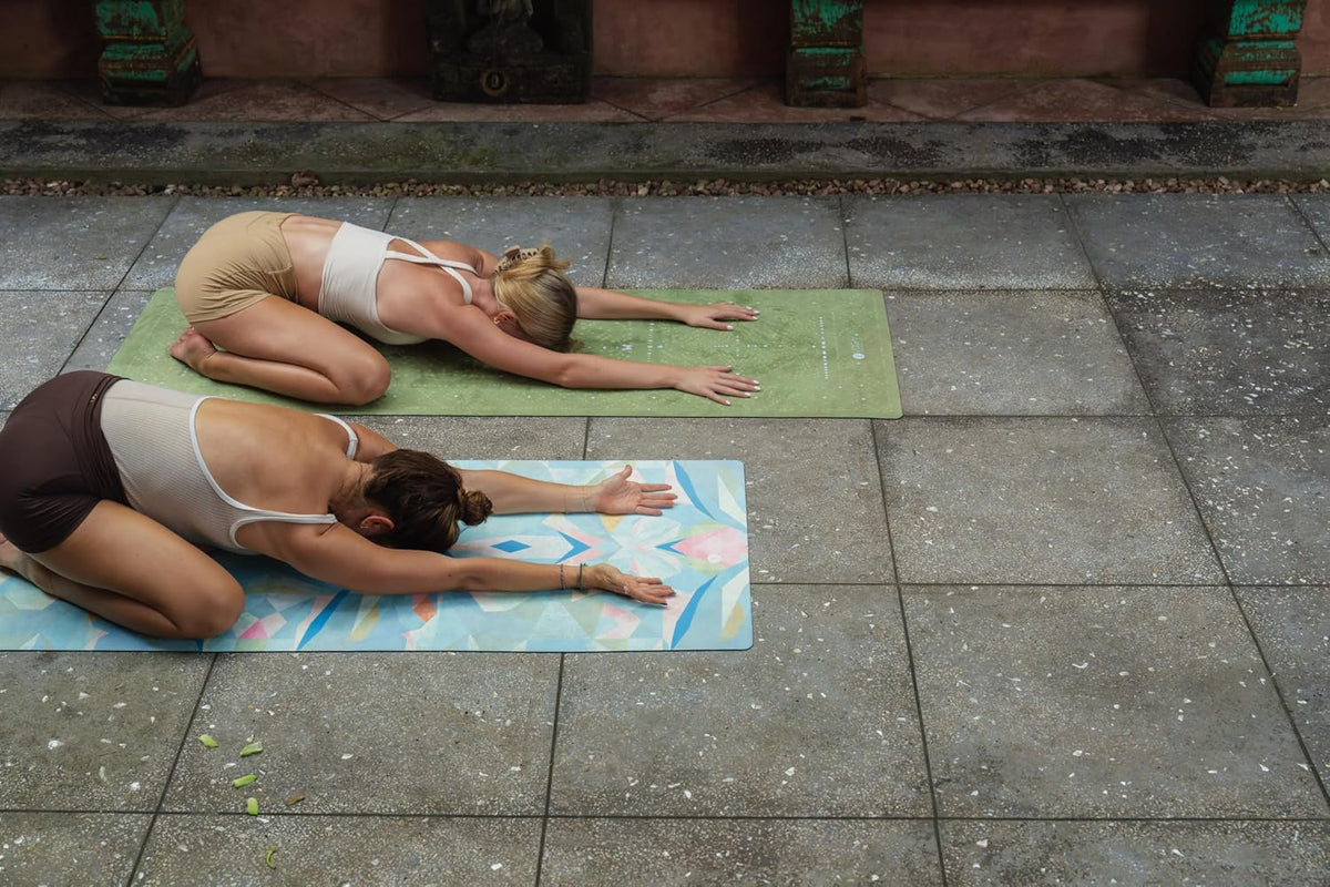 The Combo Yoga Mat | 2-in-1 Mat+Towel | Eco Luxury | Ideal for Hot Yoga, Power, Bikram, Ashtanga, Sweat | Studio Quality | Includes Carrying Strap!