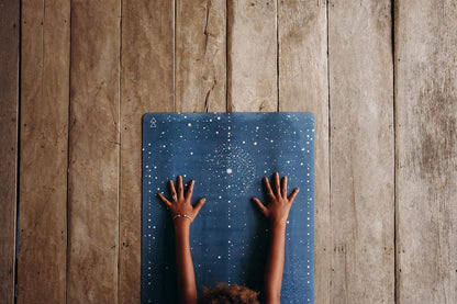 The Combo Yoga Mat | 2-in-1 Mat+Towel | Eco Luxury | Ideal for Hot Yoga, Power, Bikram, Ashtanga, Sweat | Studio Quality | Includes Carrying Strap!