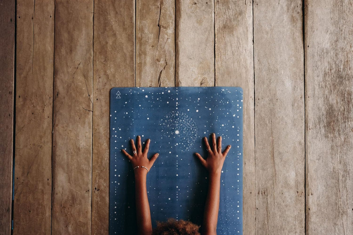 The Combo Yoga Mat | 2-in-1 Mat+Towel | Eco Luxury | Ideal for Hot Yoga, Power, Bikram, Ashtanga, Sweat | Studio Quality | Includes Carrying Strap!