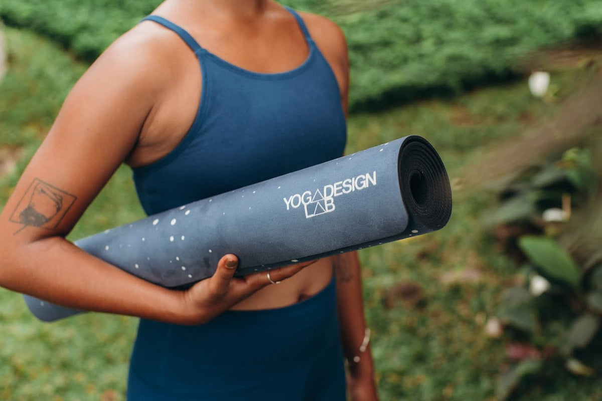 The Combo Yoga Mat | 2-in-1 Mat+Towel | Eco Luxury | Ideal for Hot Yoga, Power, Bikram, Ashtanga, Sweat | Studio Quality | Includes Carrying Strap!