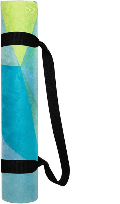 The Combo Yoga Mat | 2-in-1 Mat+Towel | Eco Luxury | Ideal for Hot Yoga, Power, Bikram, Ashtanga, Sweat | Studio Quality | Includes Carrying Strap!