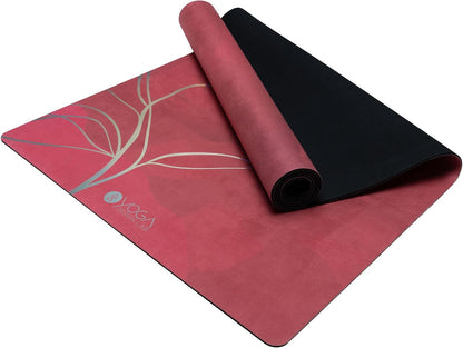 The Combo Yoga Mat | 2-in-1 Mat+Towel | Eco Luxury | Ideal for Hot Yoga, Power, Bikram, Ashtanga, Sweat | Studio Quality | Includes Carrying Strap!