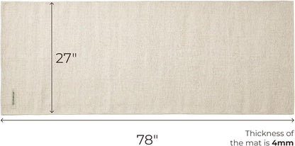 Handmade Organic Cotton Yoga Mat - Non-Toxic, Chemical-free and All Natural Cloth Yoga Mat - Exercise, Workout, & Fitness Rug - Woven Material - Absorbent & Washable - 78" x 27"