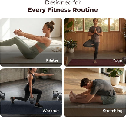 Handmade Organic Cotton Yoga Mat - Non-Toxic, Chemical-free and All Natural Cloth Yoga Mat - Exercise, Workout, & Fitness Rug - Woven Material - Absorbent & Washable - 78" x 27"
