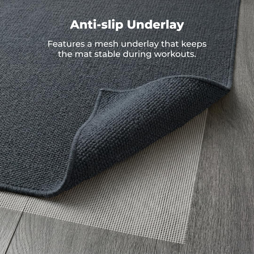 Handmade Organic Cotton Yoga Mat - Non-Toxic, Chemical-free and All Natural Cloth Yoga Mat - Exercise, Workout, & Fitness Rug - Woven Material - Absorbent & Washable - 78" x 27"