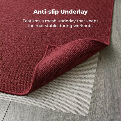Handmade Organic Cotton Yoga Mat - Non-Toxic, Chemical-free and All Natural Cloth Yoga Mat - Exercise, Workout, & Fitness Rug - Woven Material - Absorbent & Washable - 78" x 27"