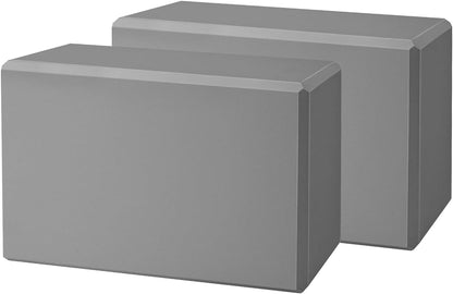 2 Pack Yoga Blocks, 3"x6"x9" Beveled Edges Non-Slip, Yoga Bricks