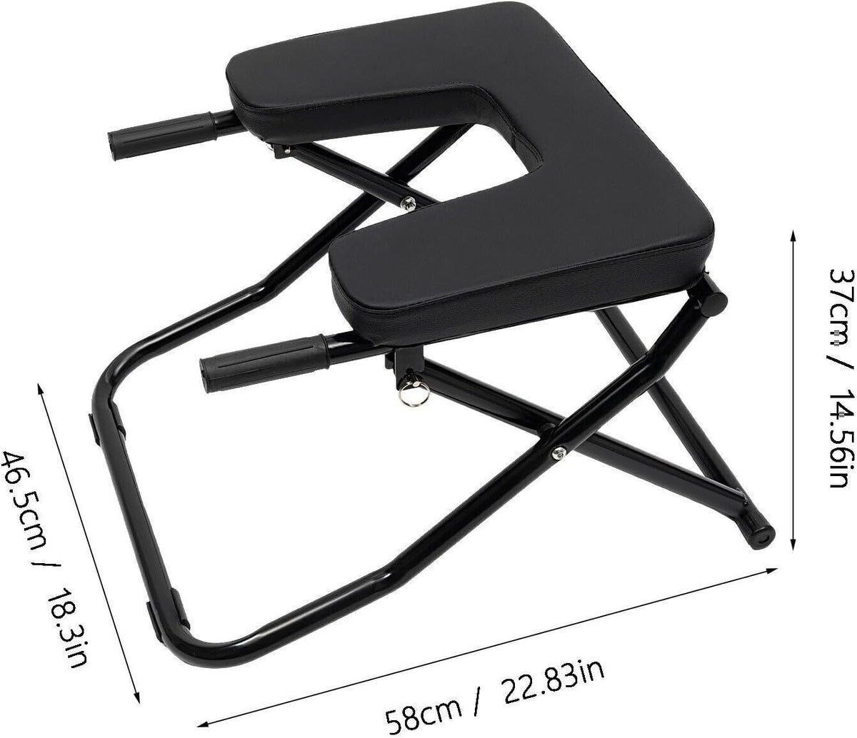 Yoga Headstand Bench Exercise Workout Fitness Training Chair Stand Equipment Black