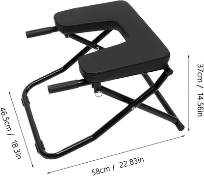 Yoga Headstand Bench Exercise Workout Fitness Training Chair Stand Equipment Black