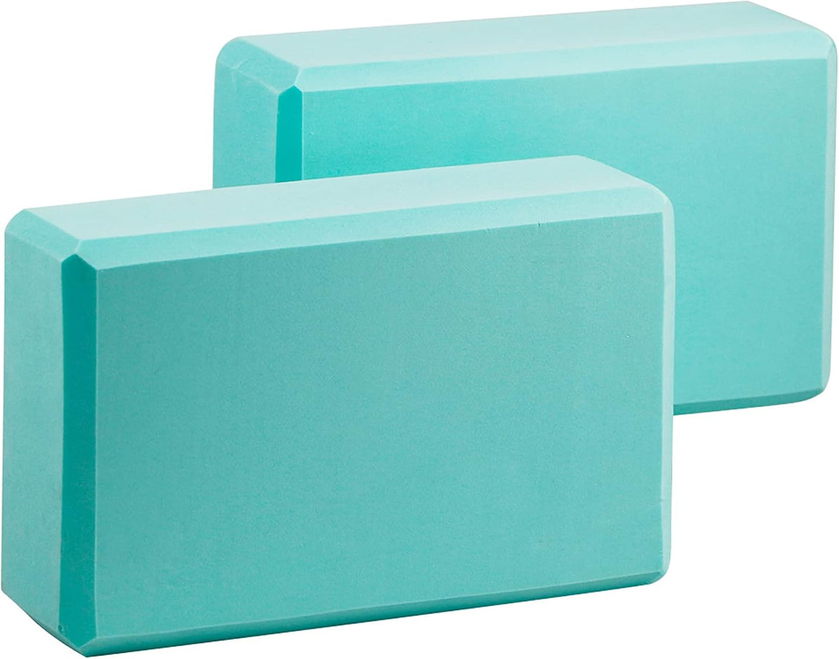 Yoga Blocks 2 pack, Gym Blocks, Exercise Workout Fitness Bricks, Pilates Stretch Handstand Non-Slip