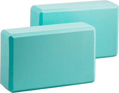 Yoga Blocks 2 pack, Gym Blocks, Exercise Workout Fitness Bricks, Pilates Stretch Handstand Non-Slip